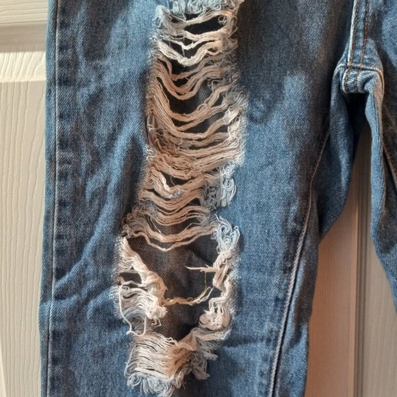 American Bazi Women Distressed Fringe Jeans Size Medium - Picture 6 of 9